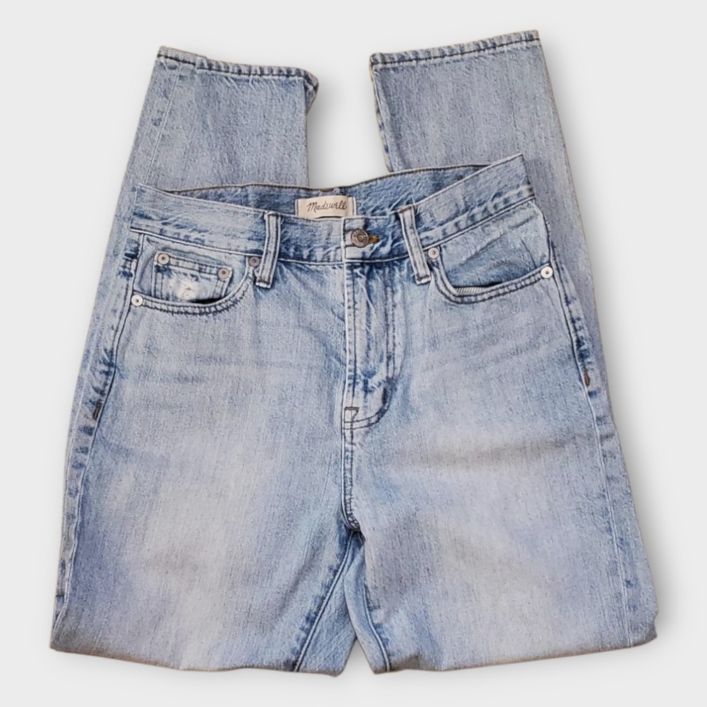 Madewell Perfect Summer Jean Light Wash Denim Size 26‎ Tapered Leg Discontinued - Picture 3 of 15